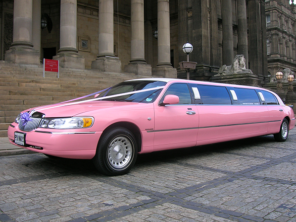 pink lincoln stretch limo Nottingham